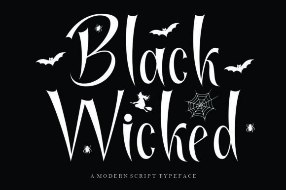 Black Wicked Font for Handmade Projects and Elegant Designs