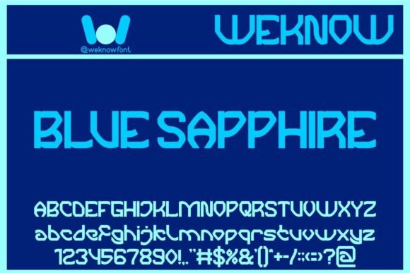 Blue Sapphire Font for Futuristic Web Design