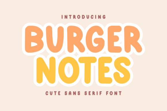 Burger Notes Font for Handmade Creations and Branding
