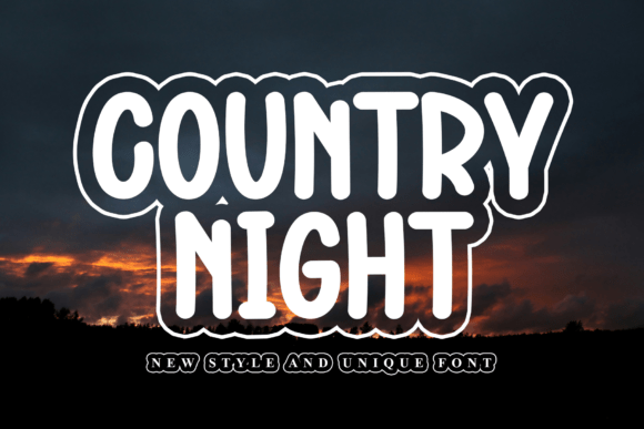 Country Night Font for Rustic Branding and Display Creatives