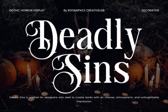 Deadly Sins Font for Gothic-Inspired Branding Projects