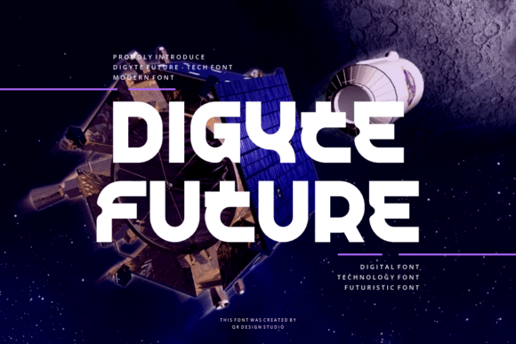 Digyte Future: A Bold Display Font for Creative Makers