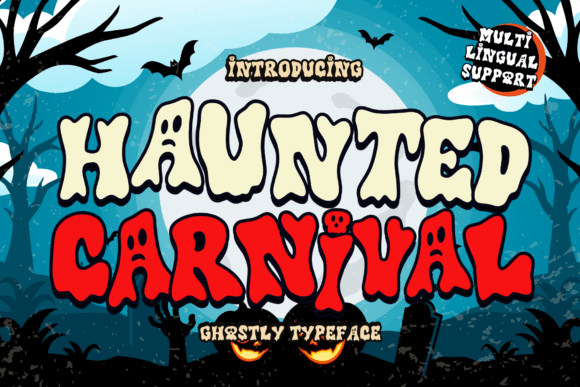 Haunted Carnival Font for Spooky Halloween Designs
