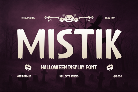 Mistik Halloween Display Font for Branding Projects