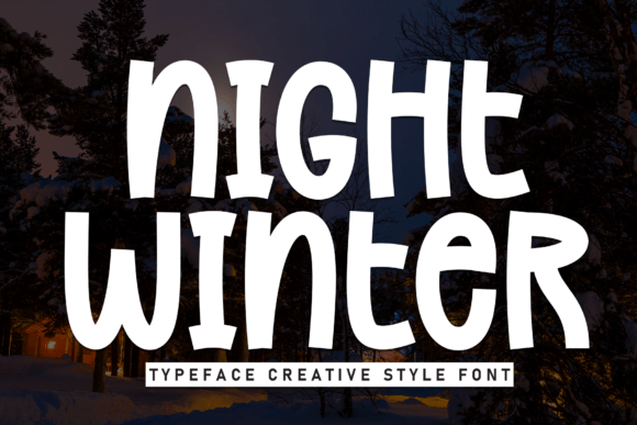 Night Winter Font for Winter-Themed Campaigns