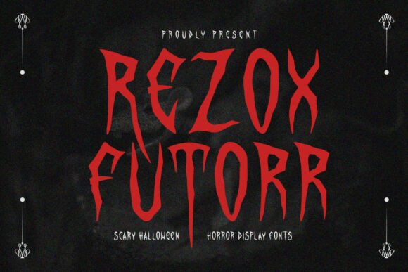 Rezox Futorr: A Chilling Display Font for Halloween and Horror