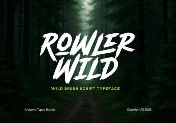 Rowler Wild: A Bold Brush Script Typeface for Dynamic Branding