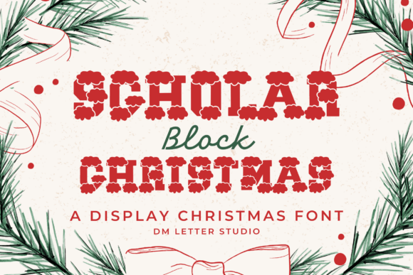 Scholar Block Christmas Font for Seasonal Creativity
