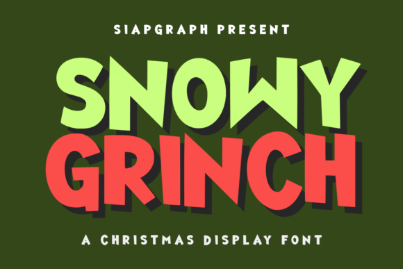 Snowy Grinch Font for Vintage-Inspired Campaigns