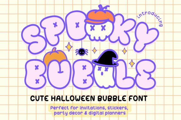 Spooky Bubble Font for Halloween-Themed Editorial Design