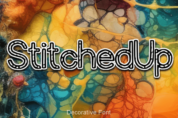 Stitched Up: A Playful Display Font for Creative Projects