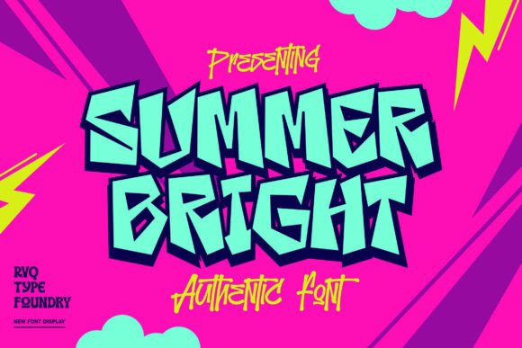 The Summer Bright: A Graffiti-Style Display Font for Digital Creativity